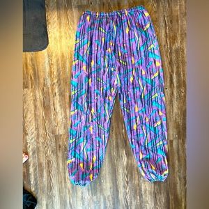 80s neon dance pants